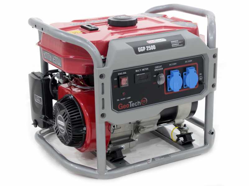 GeoTech Pro GGP 2500 - 2.2 kW Wheeled Power Generator with AVR - DC 2 kW Single-phase