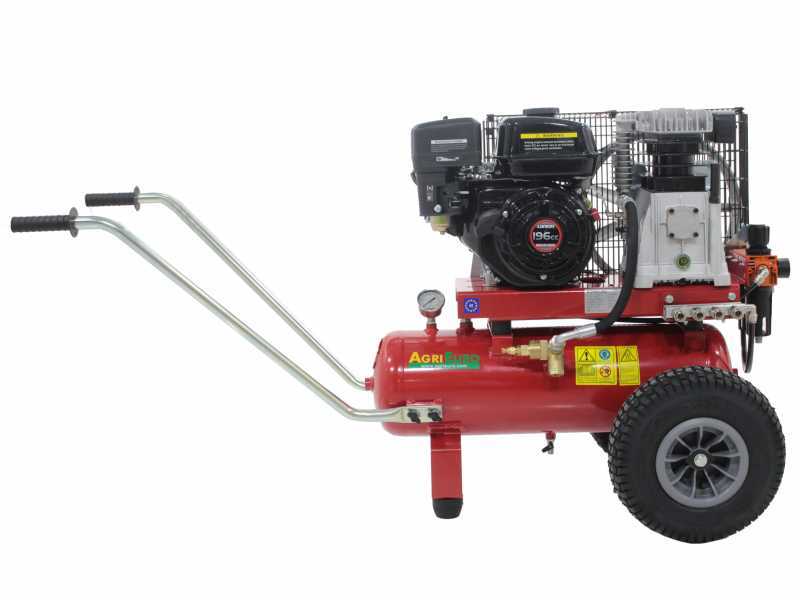 AgriEuro CB 25/520 LO Petrol Engie&igrave;ne-Driven Air Compressor with Loncin Petrol Engine (520 L/min)