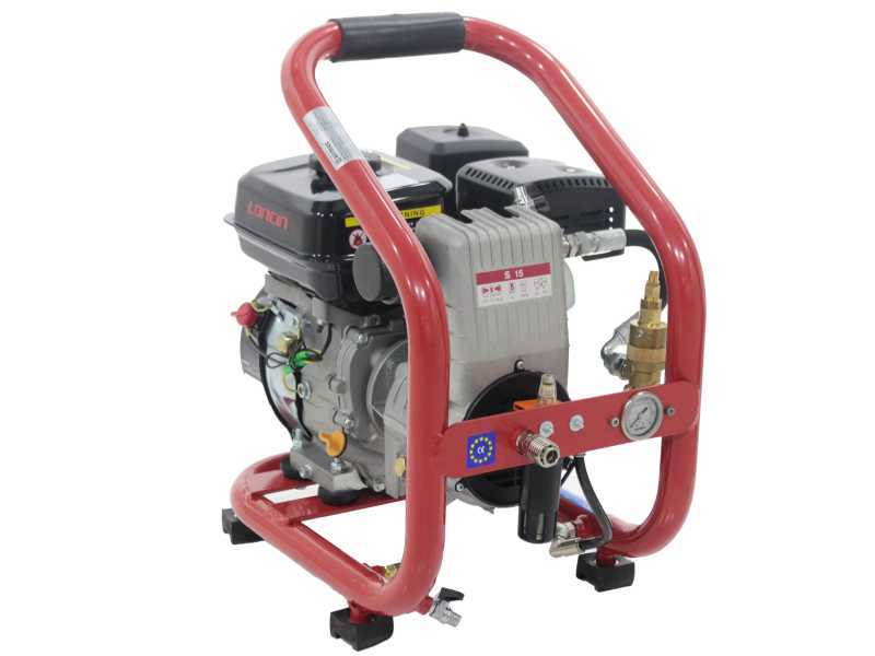 Airmec Micro 02/260 (260 L/min) Petrol Engine-driven Air Compressor with Loncin 118 cc Petrol Engine