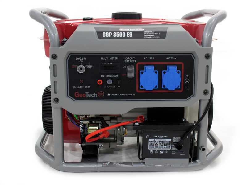 GeoTech Pro GGP 3500 ES - 3 kW Wheeled Power Generator with AVR - DC 2.8 kW Single-phase