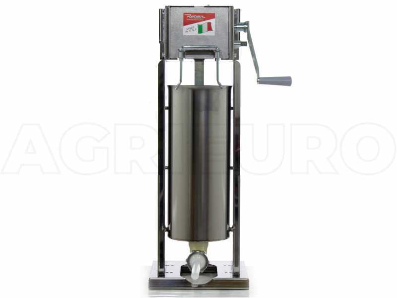 Reber 8975 V INOX - 15 Kg Vertical Sausage Stuffer - 2 Speeds with Case