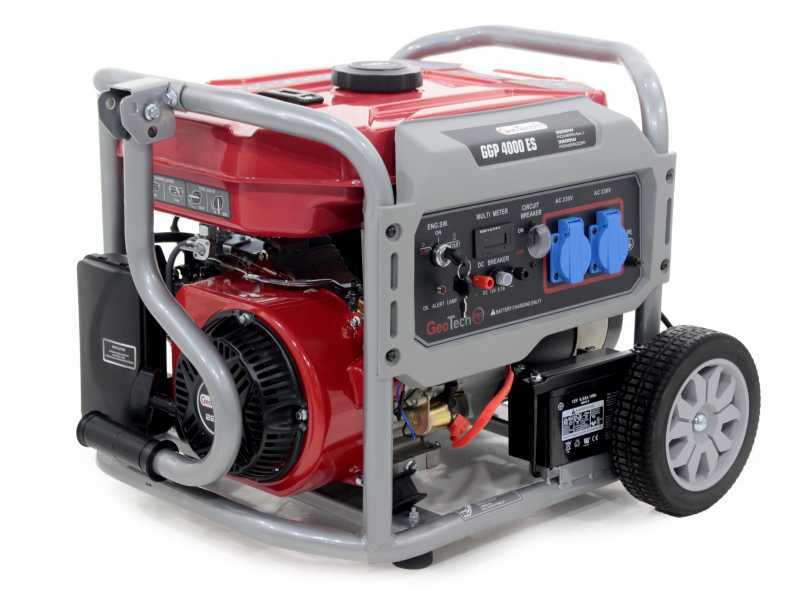 GeoTech Pro GGP 4000 ES - 3.6 kW Wheeled Power Generator with AVR - DC 3.2 kW Single -phase