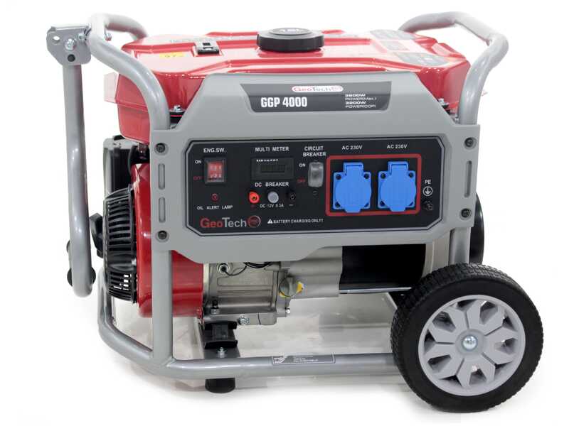 GeoTech Pro GGP 4000 - 3.6 kW Wheeled Power Generator with AVR - DC 3.2 kW Single-phase