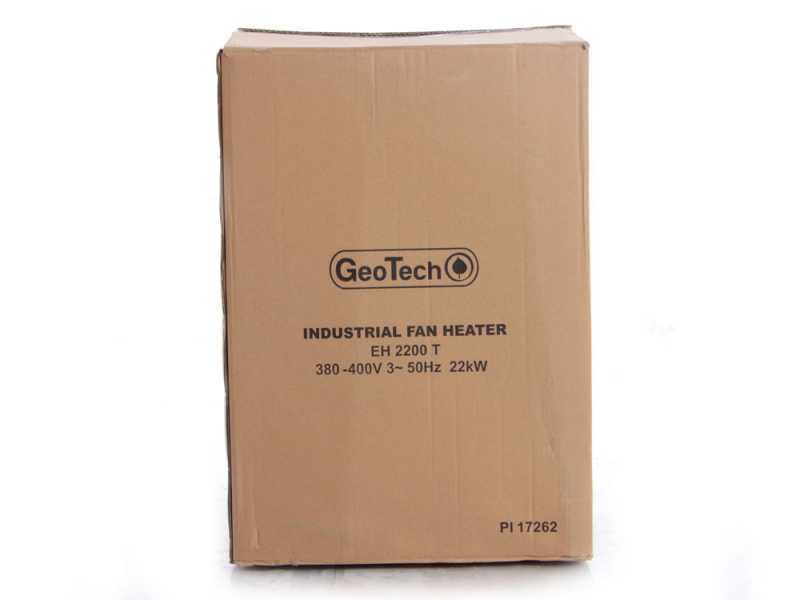 GeoTech EH 2200 T - Electric Hot Air Generator with Fan - 22 kW - Three-phase 