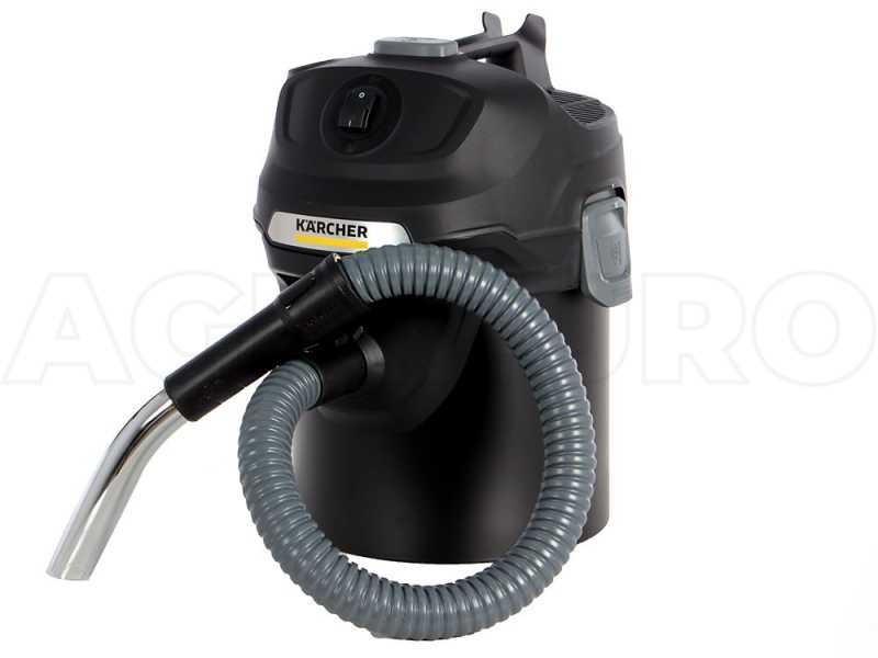 Karcher AD 2 - Ash Vacuum Cleaner with Drum - 14 L Metal Container - 600 W Engine