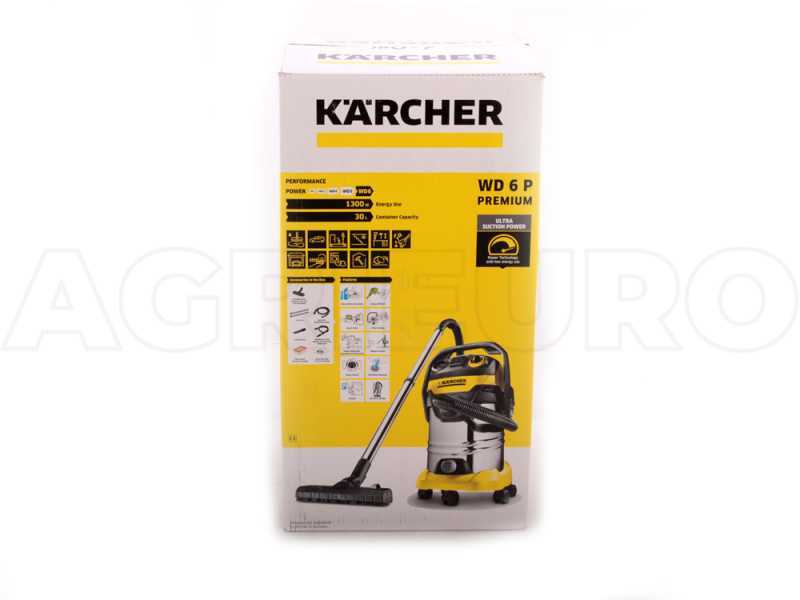 Karcher AD 4 Premium - Ash Vacuum Cleaner - 17 L metal container, 600W motor