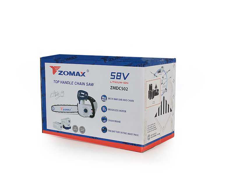 Zomax ZDMC 502 - 58V 4 Ah Battery-powered Electric Chainsaw - 22 cm Blade