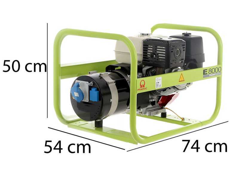 Pramac E 8000 - 6.4 kW Power Generator - DC 5.4 kW Singl-pPhase