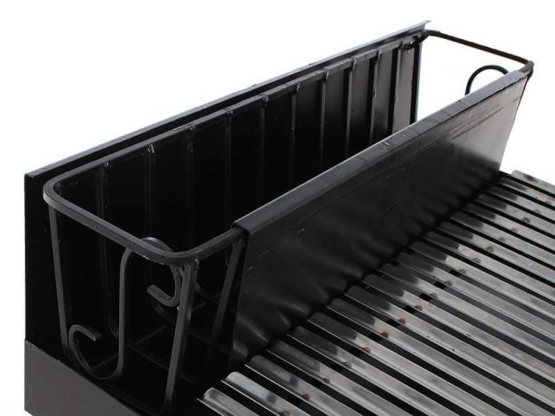 Large-sized Wood-fired Barbecue - 64x34 Grid and V Grooves for Grease Recovery - Foldable and Portable