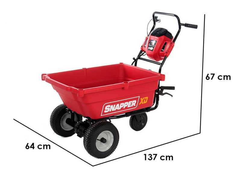 Snapper ESXDUC82 Electric Wheelbarrow with Wheels - Self-propelled Battery-Powered Wheelbarrow 2Ah/82V