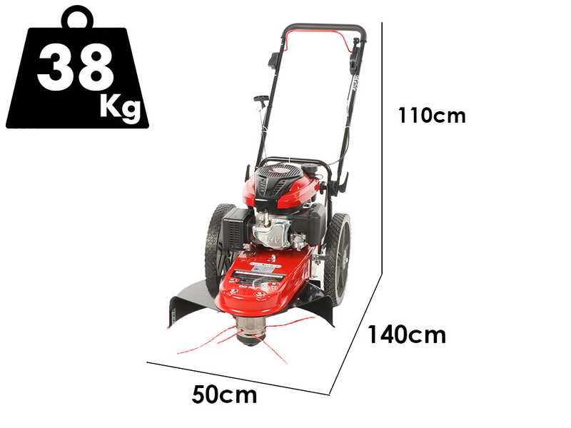 GeoTech DG 58 F - 4-stroke gasoline wheeled push brush cutter