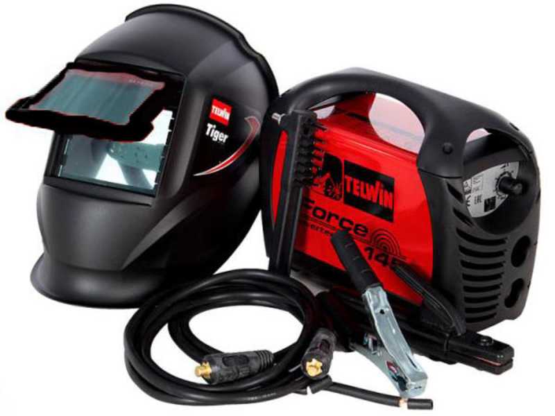 Telwin Force 145 - Inverter Welding Machine (MMA) + Helmet, Direct Current (DC)