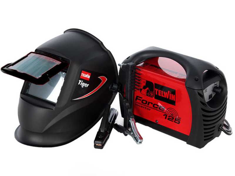 Telwin Force 125 - Inverter Welding Machine (MMA) + Helmet, Direct Current (DC)