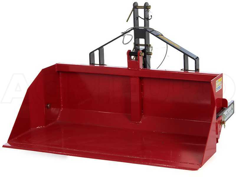 GeoTech 140 cm - Tractor-mounted Rear Loader Bucket - Medium-Heavy Series - 500 Kg Loading Capacity
