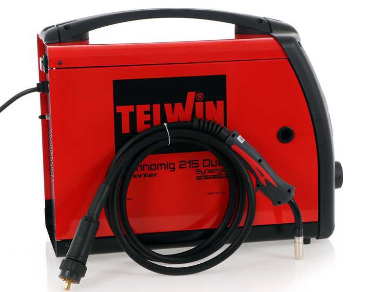 Telwin Technomig 215 Dual Synergic Inverter Wire Welder - GAS/NO GAS-MIG-MAG, MMA and TIG