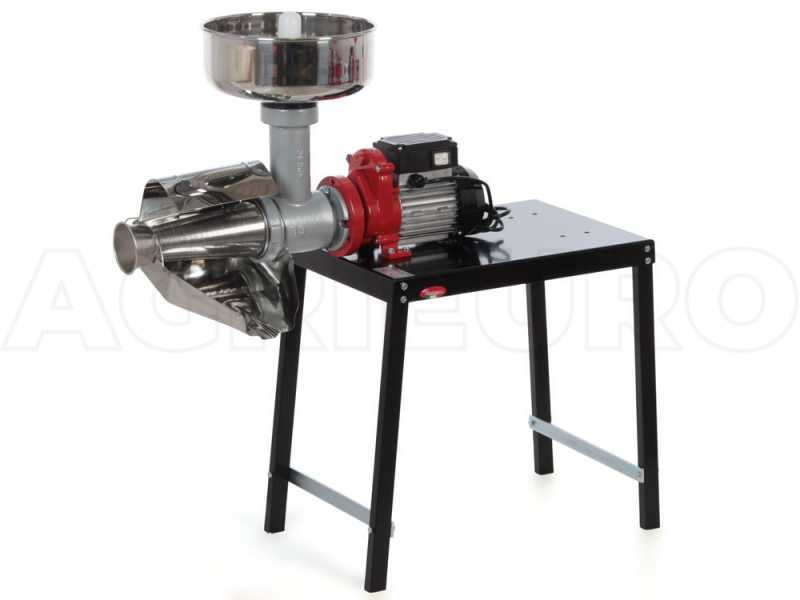 Reber 9011 NX - N.5 Tomato Press with Stainless Steel Bench - 400 W Induction Motor