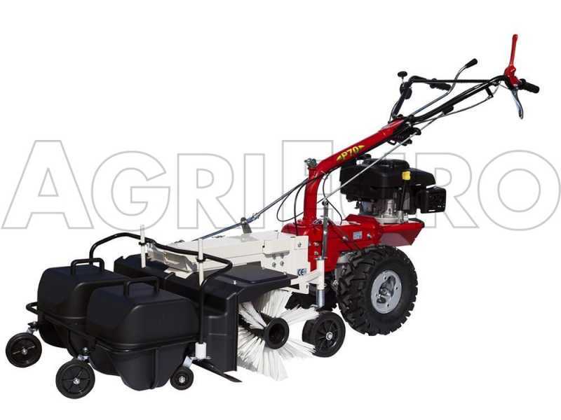 Eurosystems P70 EVO Petrol Power Sweeper - 88 cm Brush with Collector - Electric Start