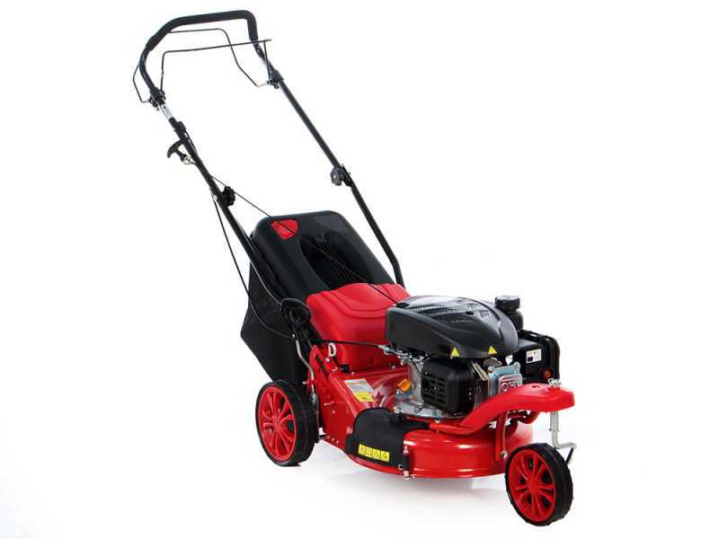 GeoTech Pro S42-3 BMSWG Self-propelled Petrol Lawn Mower, Single Front Pivoting Wheel - Loncin
