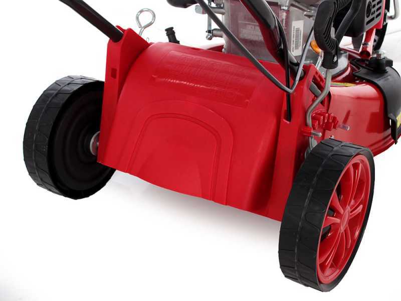 GeoTech Pro S42-3 BMSWG Self-propelled Petrol Lawn Mower, Single Front Pivoting Wheel - Loncin