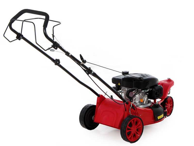 GeoTech Pro S42-3 BMSWG Self-propelled Petrol Lawn Mower, Single Front Pivoting Wheel - Loncin