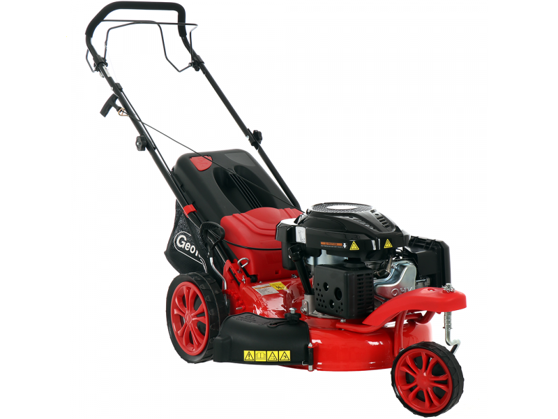 GeoTech Pro S47 3 petrol lawn mower with pivoting wheel best deal on AgriEuro