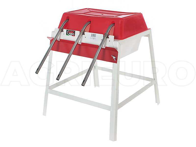 Grifo Three-spout - Manual Filling Machine with Stainless Steel Spouts and Plastic Tank