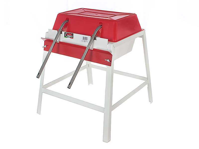 Grifo Two-spout - Manual Filling Machine with Stainless Steel Spouts and Plastic Tank