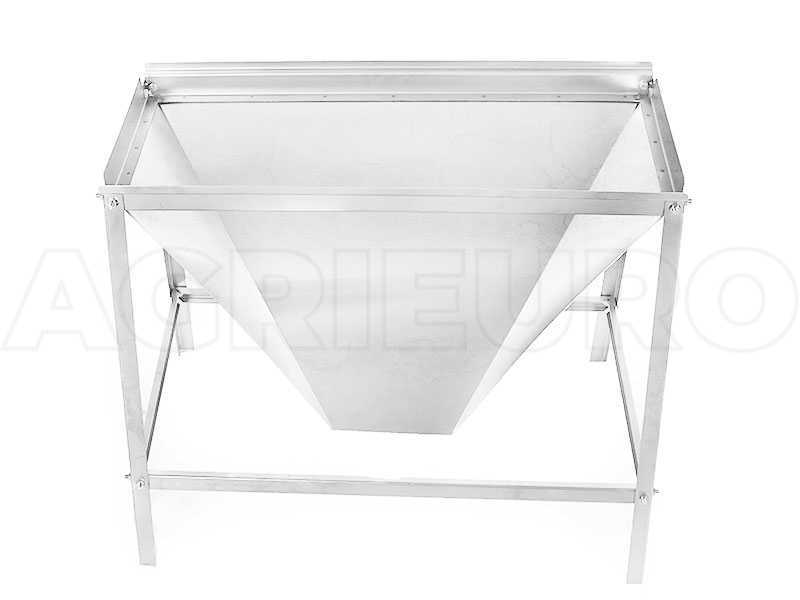 Stand in enamelled steel for grape crusher-destemmers