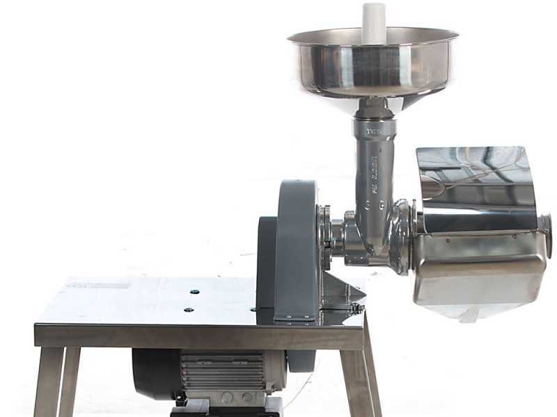 AE-SM5 INOX Electric Motor Tomato Press wth Bench - 600 W - 1 HP