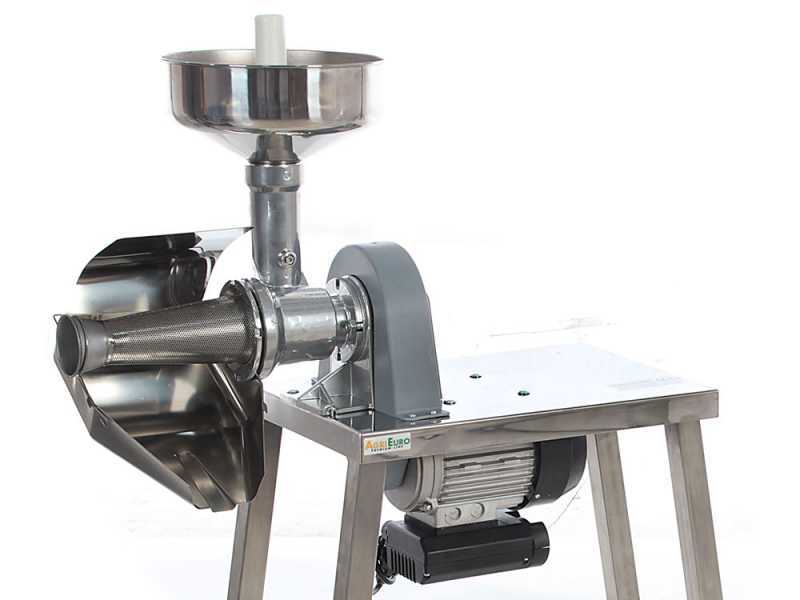 AE-SM5 INOX Electric Motor Tomato Press wth Bench - 600 W - 1 HP