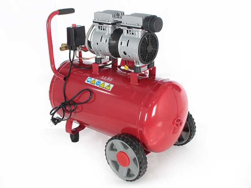 GeoTech S-AC 50.8.10 - Silenced Electric Air Compressor - Oilless 50 L - 1 Hp Motor