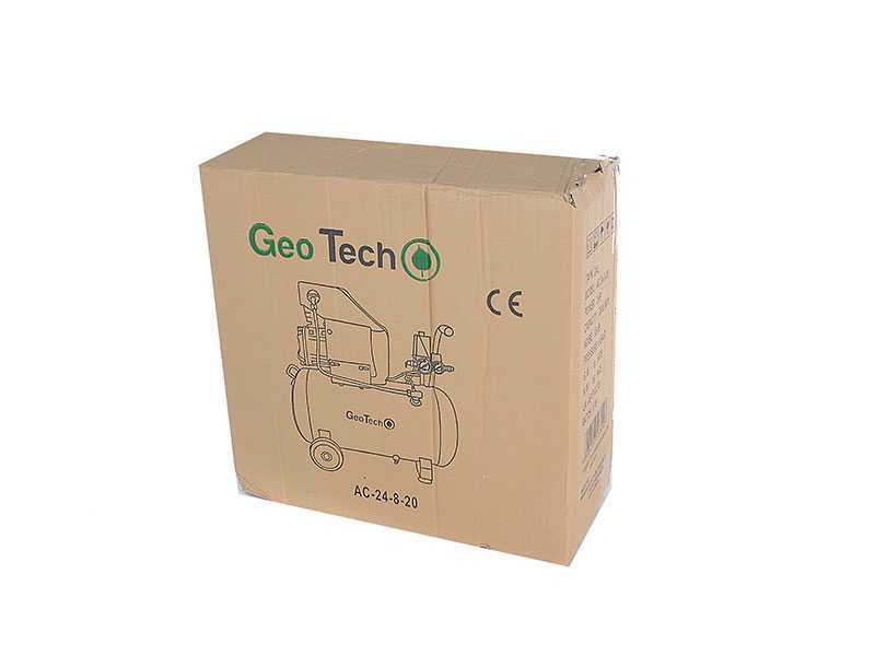 GeoTech AC 24.8.20 - Electric Air Compressor - 24 L air compressor - 2HP motor