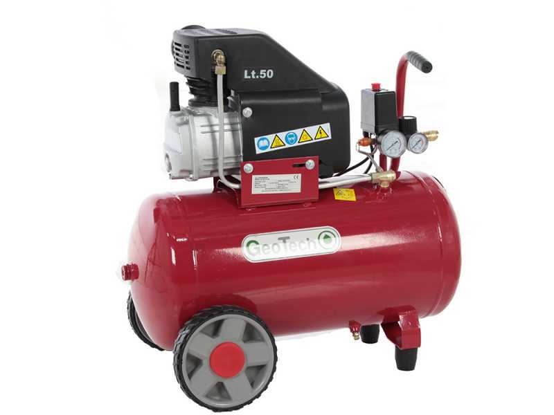 GeoTech AC 50.8.20 - Electric Air Compressor - 50 L compressed air - 2HP Motor