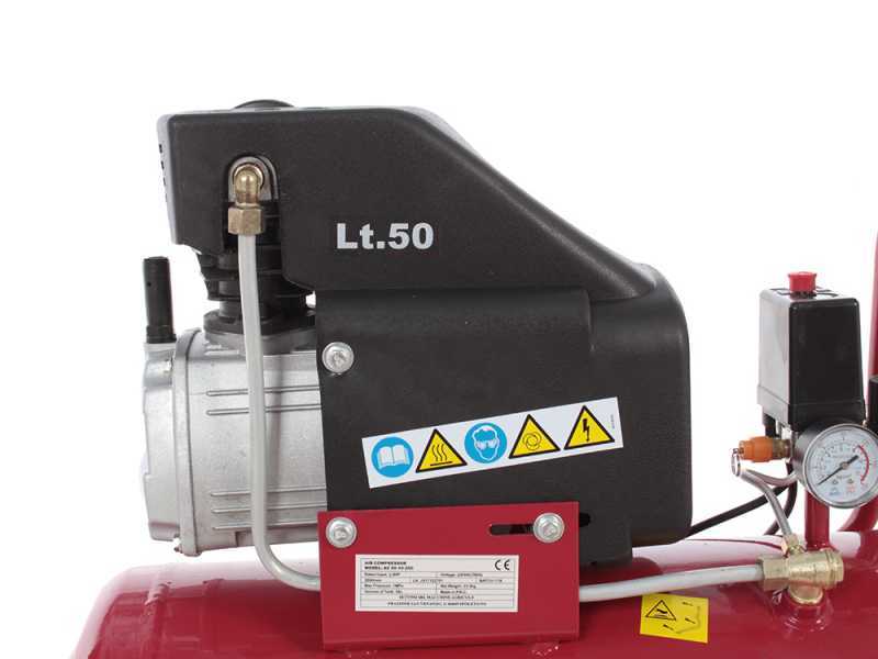 GeoTech AC 50.8.20 - Electric Air Compressor - 50 L compressed air - 2HP Motor
