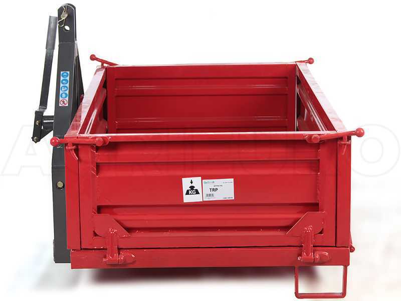 GeoTech TRP 140 Tractor-mounted Transport Box - Tipping Transporter - 3 Openable Side Panles