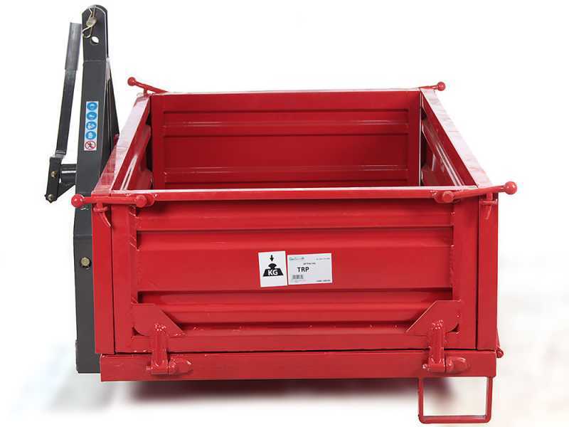 GeoTech TRP 180 Tractor-mounted Transport Box - Tipping Transporter - 3 Openable Side Panles