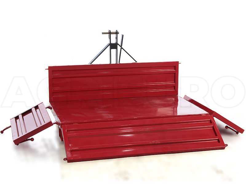GeoTech TRP 200 Tractor-mounted Transport Box - Tipping Transporter - 3 Openable Side Panles