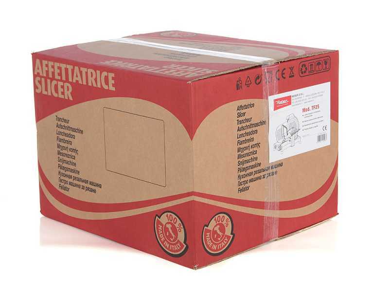 Reber TF25 - Meat Slicer with 250 mm Hardened and Rectified Blade - 140W