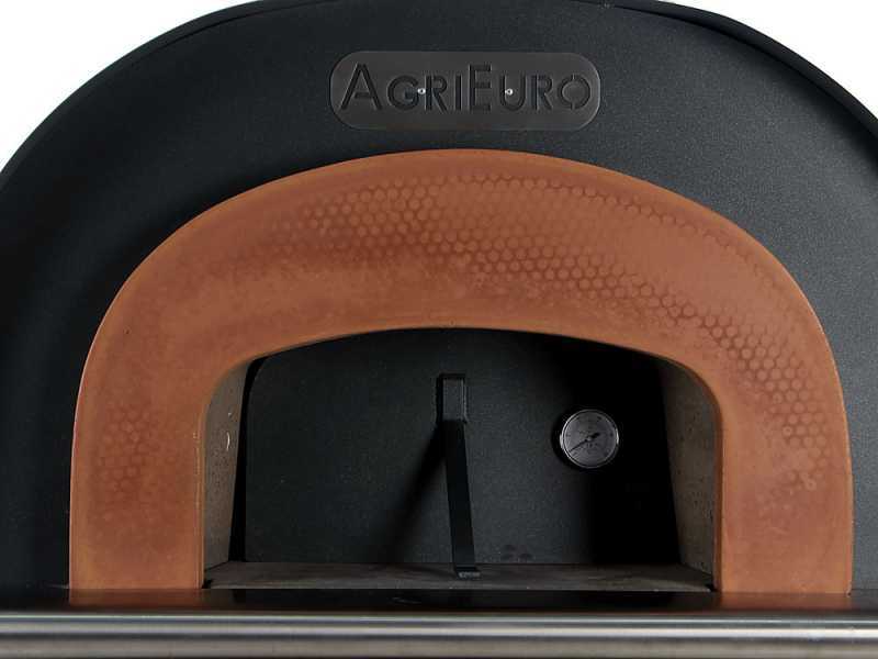 AgriEuro Top-Line Cibus Inox 800 - Outdoor Wood-fired Oven for with 80 &Oslash; Chamber, 5 Pizzas