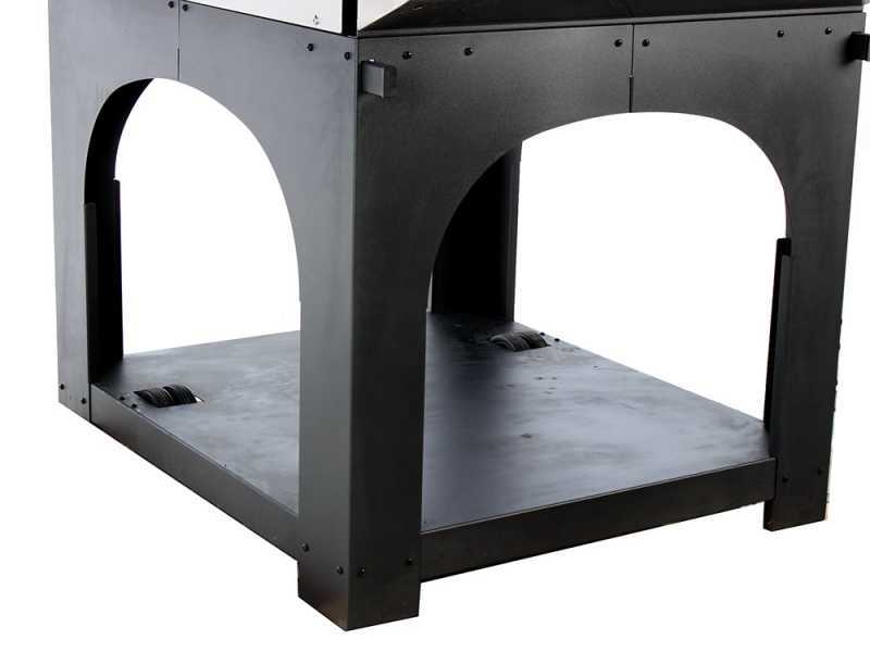 AgriEuro Top-Line Cibus Inox 800 - Outdoor Wood-fired Oven for with 80 &Oslash; Chamber, 5 Pizzas