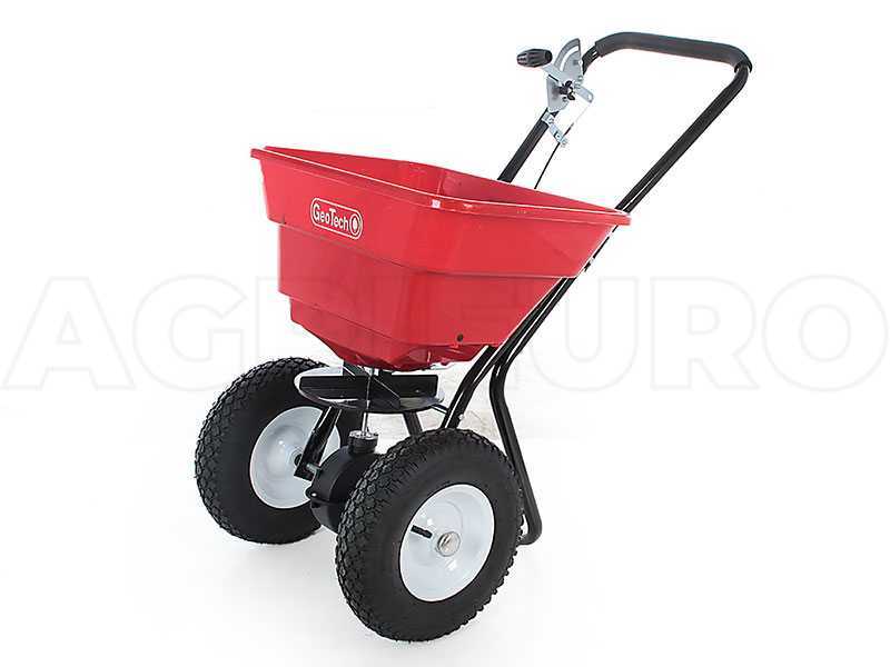 GeoTech 80LB Walk-behind Manual Compost Spreader and Garden Seeder