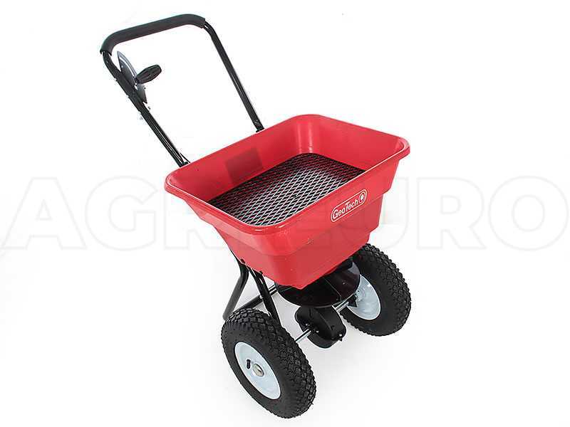 GeoTech 80LB Walk-behind Manual Compost Spreader and Garden Seeder