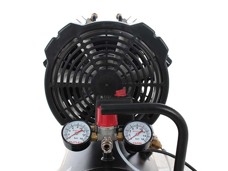 Nuair GVM/50 - Electric Air Compressor - Wheeled V-shaped Cylinder Head - 3 HP - 50L