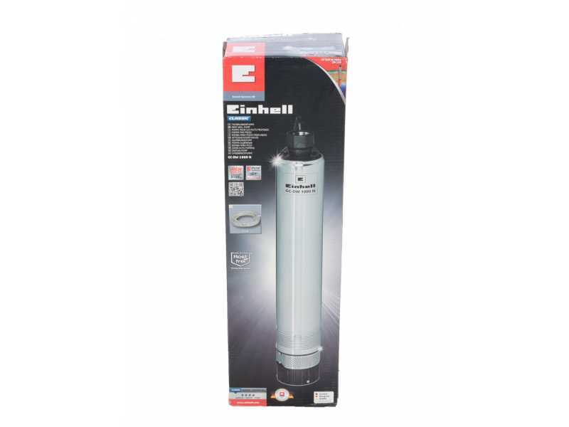Einhell GC-DW 1000 N Deep Well Submersible Pump - electric stainless steel pump for clean water - 1000W