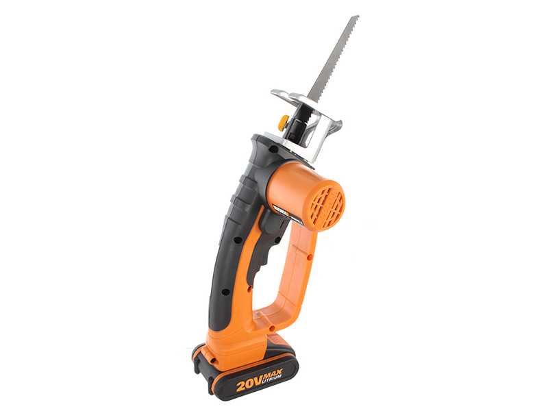Worx XMWG894E.5 battery powered electric hacksaw Li ion 20V 2 Ah 3 blades supplied in standard equipment
