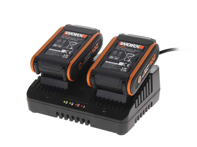 Worx WG779E - Battery-powered Lawn Mower - 2x20V/2,5Ah -  34 cm Cutting Width