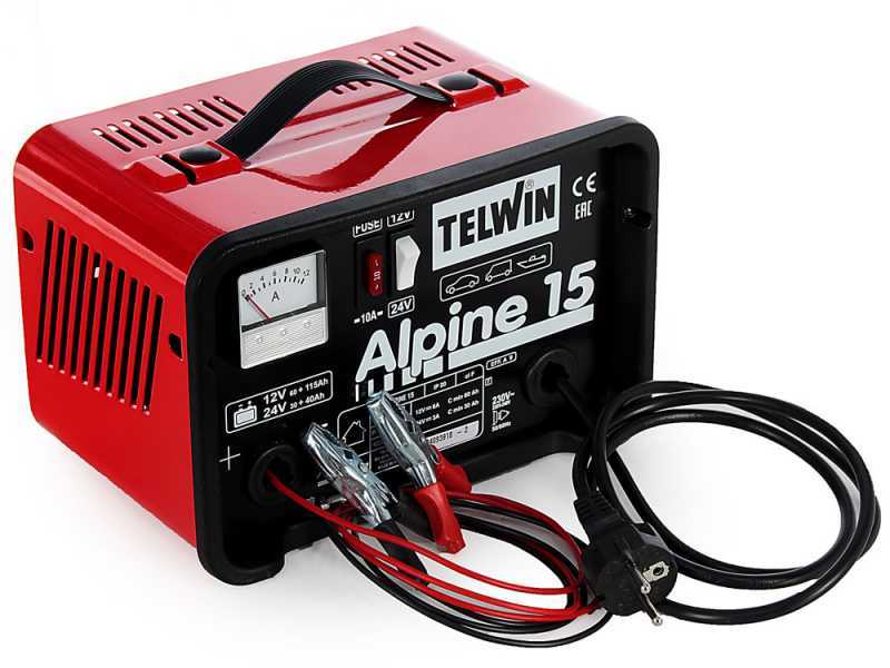 Telwin Alpine 15 Battery Charger - WET batteries with 12/24V voltage - single-phase