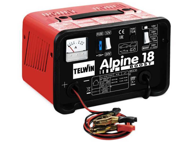 Telwin Alpine 18 Boost Battery Charger - WET batteries with 12/24V voltage - single-phase
