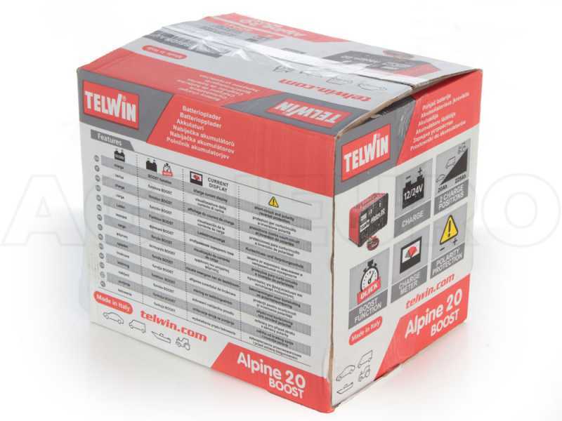 Telwin Alpine 20 Boost Battery Charger - WET batteries with 12/24V voltage - 300 W