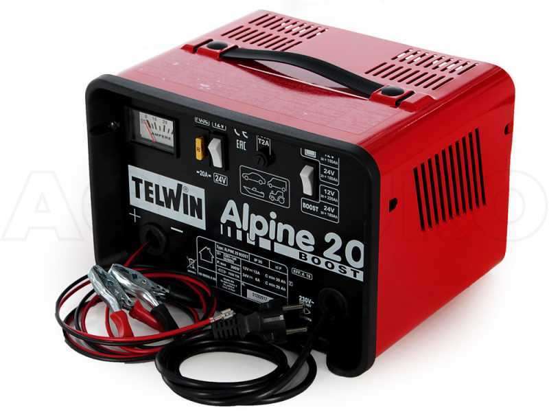 Telwin Alpine 20 Boost Battery Charger - WET batteries with 12/24V voltage - 300 W
